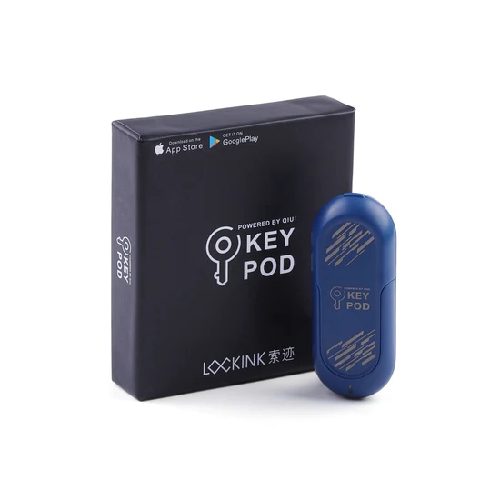 Кейс для ключів Key Pod Lockink, з керуванням через телефон, синій - Изображение 1