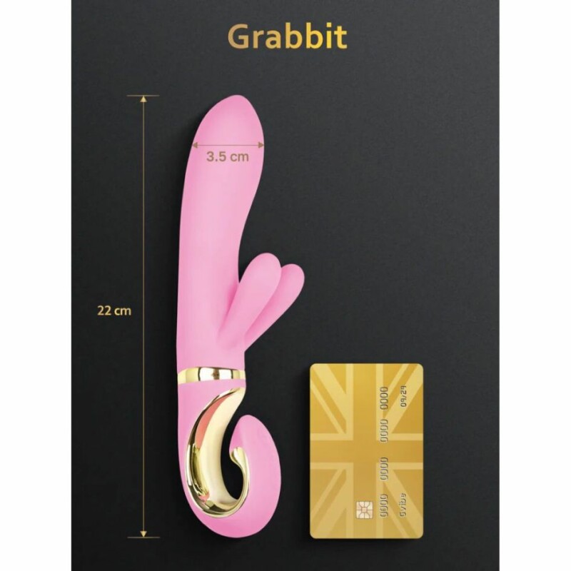 Вібратор-кролик G-Vibe з силікону, рожевий, 22 см х 3.5 см - Изображение 4