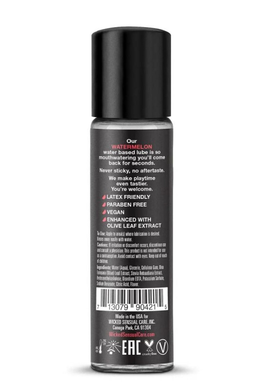 Їстівний лубрикант Wicked Sensual Care зі смаком кавуна, на водній основі, 30 мл - Зображення 1