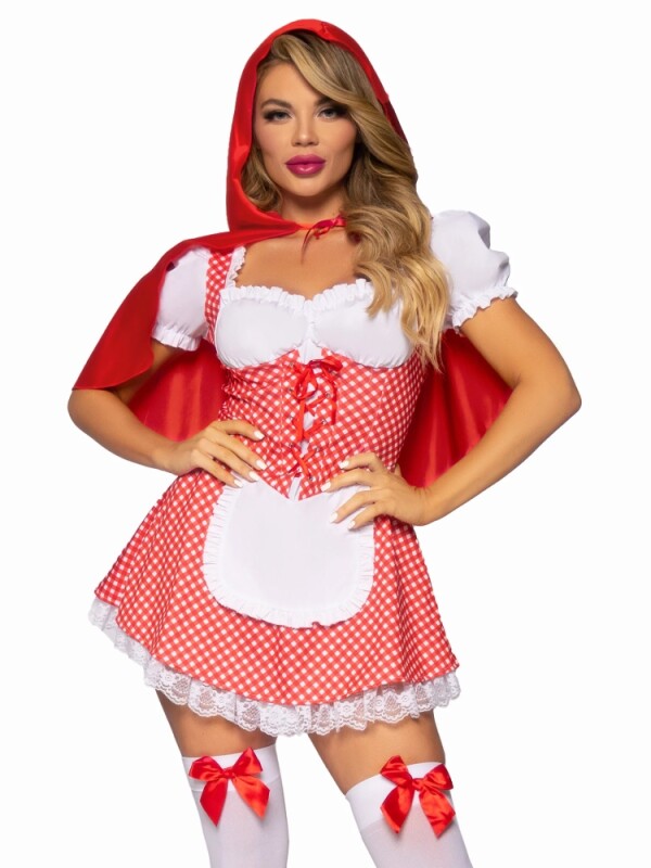 Сексуальний костюм Червоної Шапочки М Leg Avenue Fairytale Miss Red, 2 предмети, червоний - Зображення 2