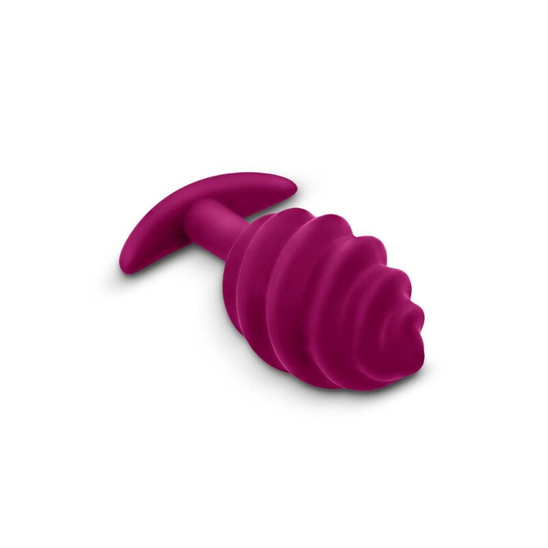 Анальна пробка рельєфна Gvibe Gplug Twist 2 фуксія, 10.5 х 3.9 см - Изображение 3