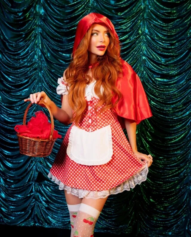 Сексуальний костюм Червоної Шапочки М Leg Avenue Fairytale Miss Red, 2 предмети, червоний - Зображення 3