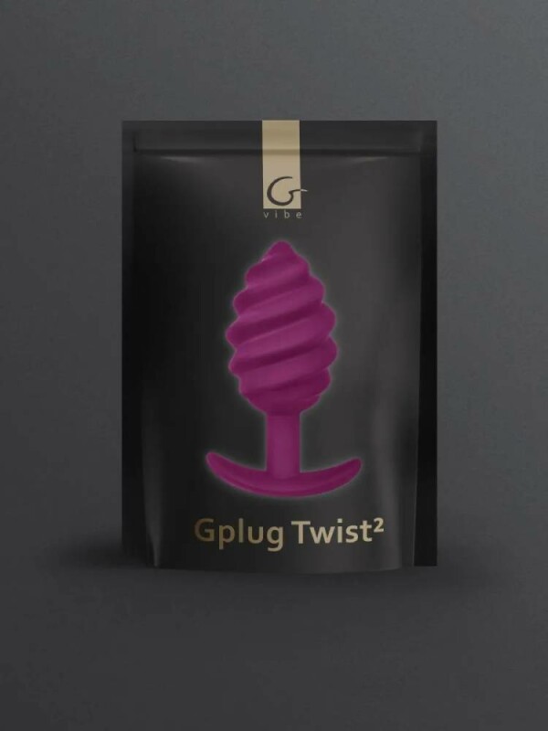 Анальна пробка рельєфна Gvibe Gplug Twist 2 фуксія, 10.5 х 3.9 см - Изображение 6