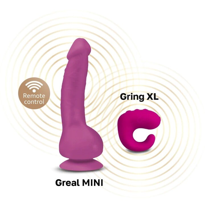 Вібратор реалістичний на присосці Greal Mini Gvibe фуксія, 18 х 3 см - Зображення 8