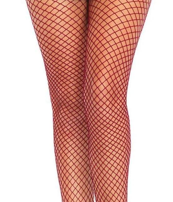 Колготки в сіточку сексуальні One Size Gaia Leg Avenue, бордові - Зображення 1