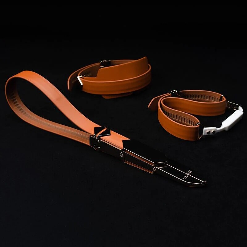 Набір БДСМ девайсів Lockink, натуральна шкіра і метал, чорний, 5 предметів - Зображення 7