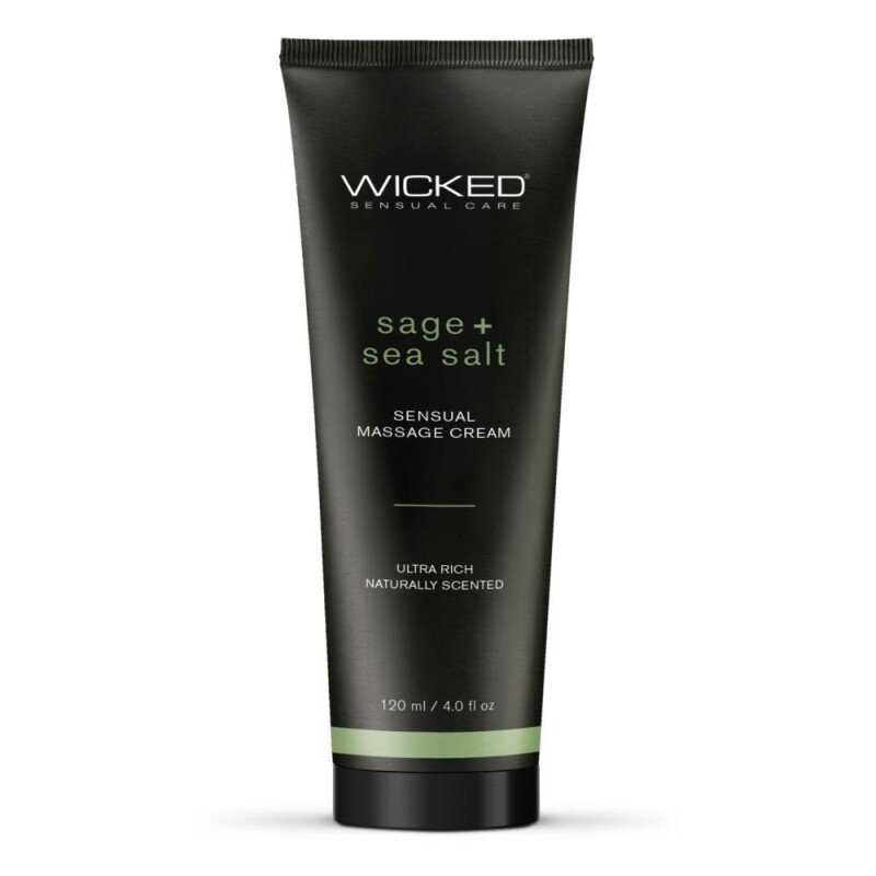 Масажний крем з доглядовим ефектом Wicked з шавлією та морською сіллю, на водній основі, 120 мл