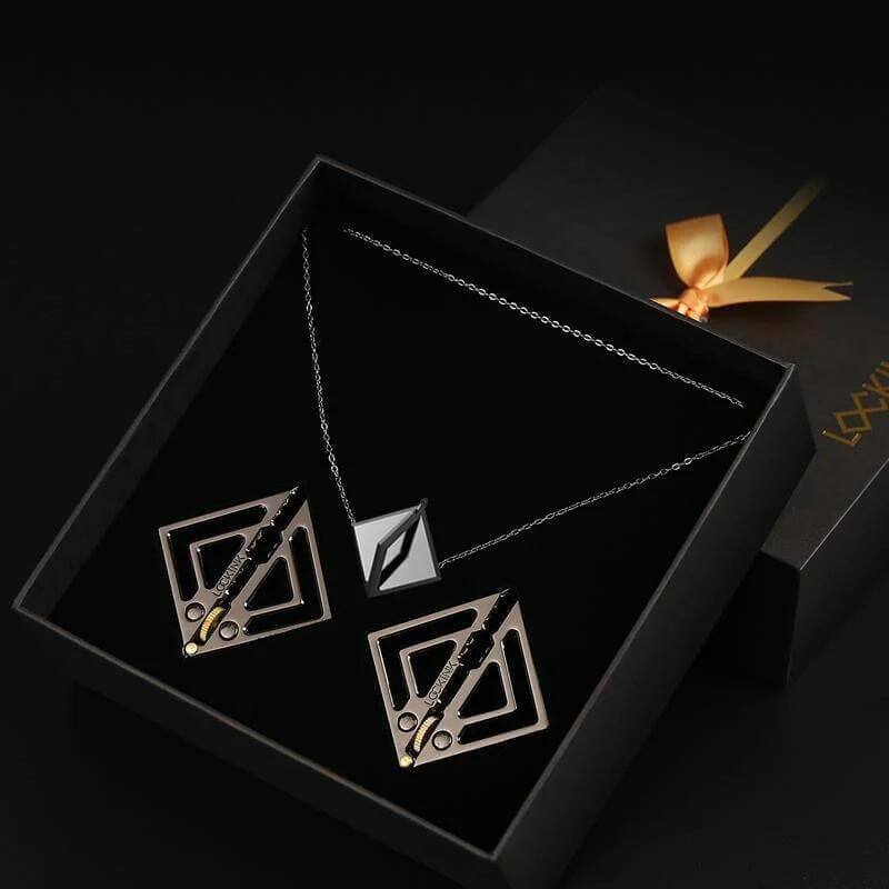 Затискачі для сосків з легкою підвіскою LOCKINK Metal Nipple Clamps with Light pendant темний метал - Зображення 1