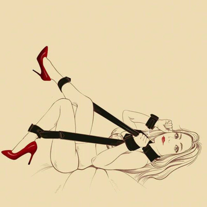 Фіксатор на ноги LOCKINK Leg Spreader регульований, чорний - Зображення 1
