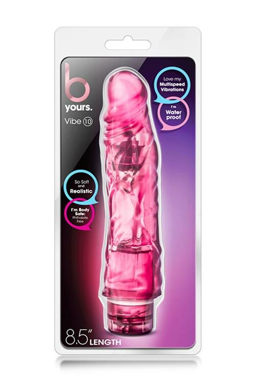 Вібратор реалістичний Blush B Yours Vibe 10 рожевий, 22.5 х 4.9 см - Изображение 1