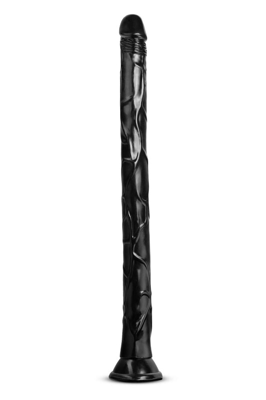Фалоімітатор гігантський на присосці Jet Black Mamba Blush, чорний, 50 х 3.8 см