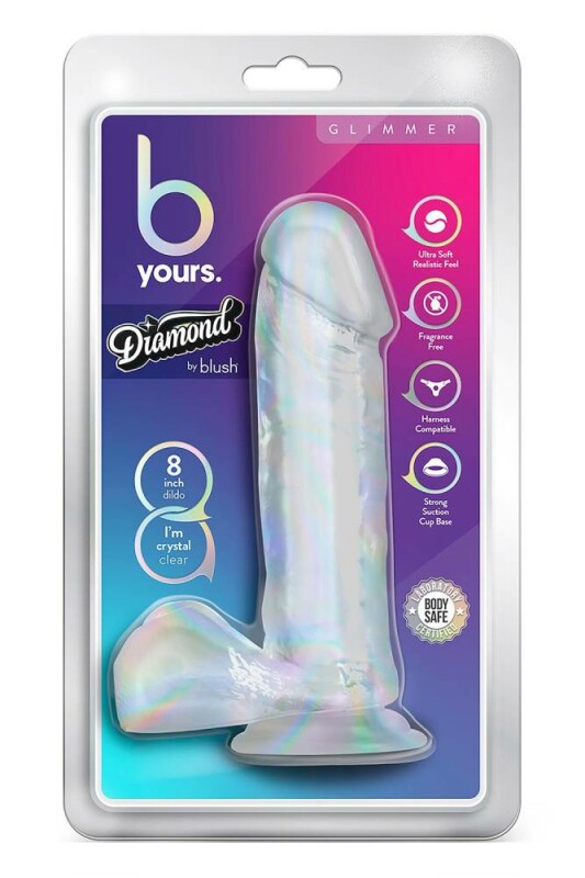 Фалоімітатор реалістичний на присосці Blush B Yours прозорий, 20.3 х 4.4 см - Изображение 1