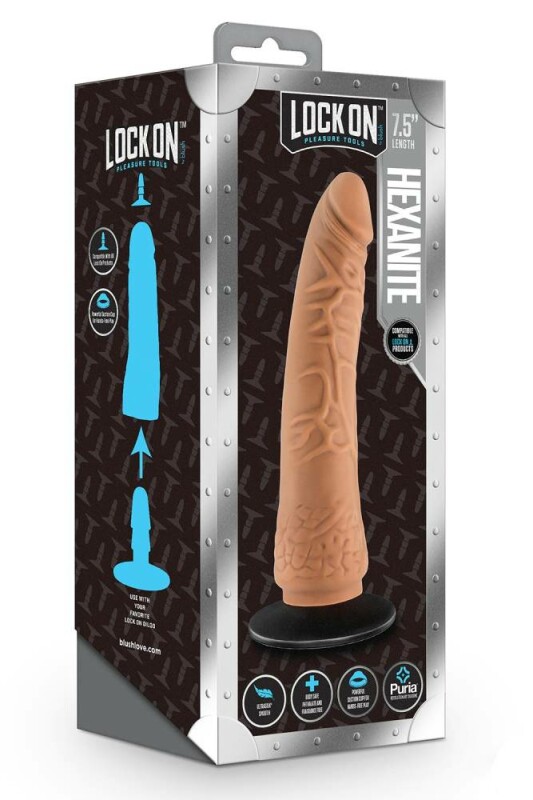Насадка на страпон, реалістична Blush коричнева, 18 см х 3.5 см - Изображение 1