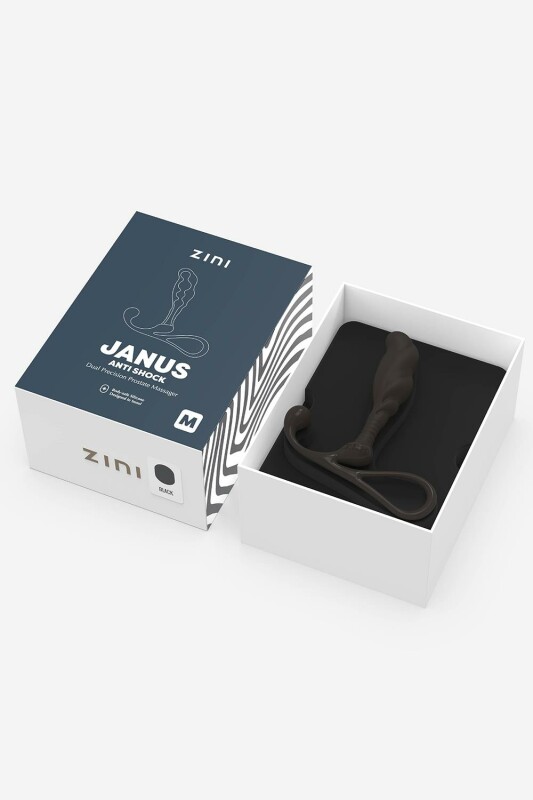Масажер простати рельєфний, M, Zini чорний, 10.4 х 2.3 см - Изображение 3