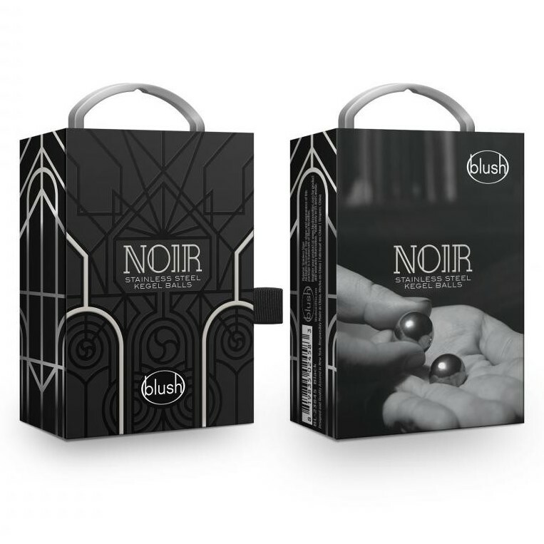 Вагінальні кульки Noir Blush, металеві, срібні, 60 г - Зображення 1