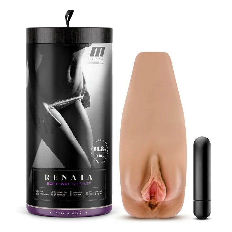 Мастурбатор з вібропулею M For Men Renata реалістичний, 6.3 см х 17.8 см