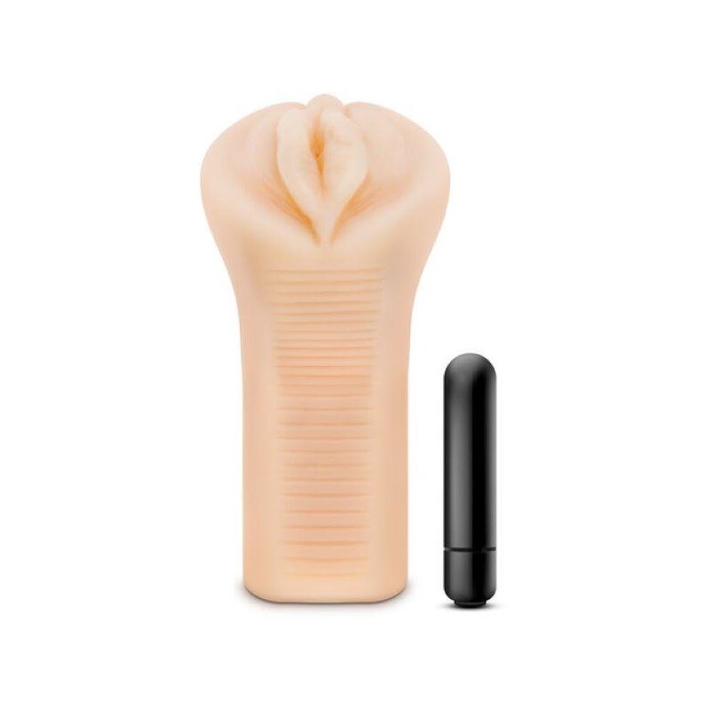 Мастурбатор-вагіна Blush M for Men з віброкулею, бежевий, 16.5 х 7.6 см - Изображение 1