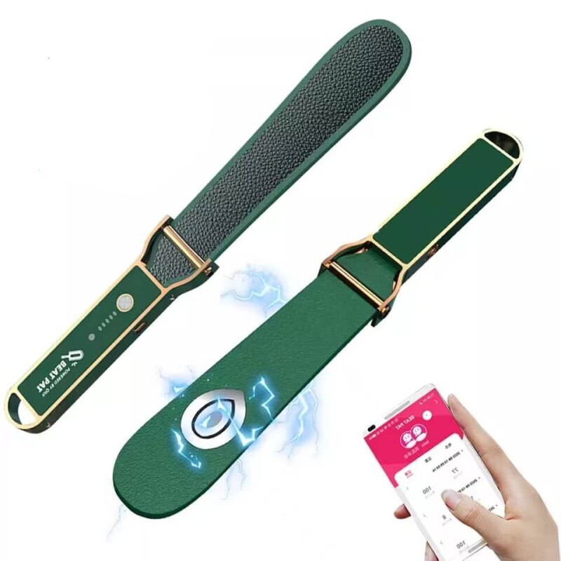 Паддл з електростимуляцією і додатком Qiui Smart Beat Pat, шкіряний, зелений