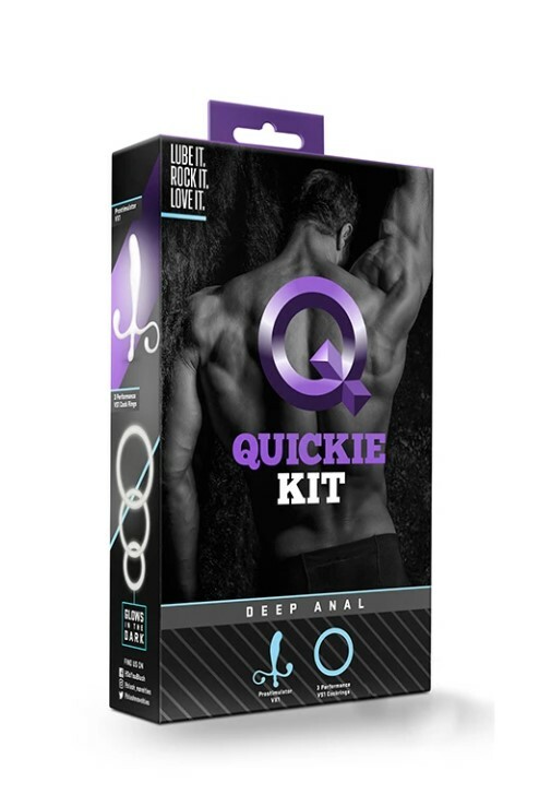 Масажер простати з набором кілець Blush quickie kit, білий, 12.5 см x 2.5 см - Изображение 1