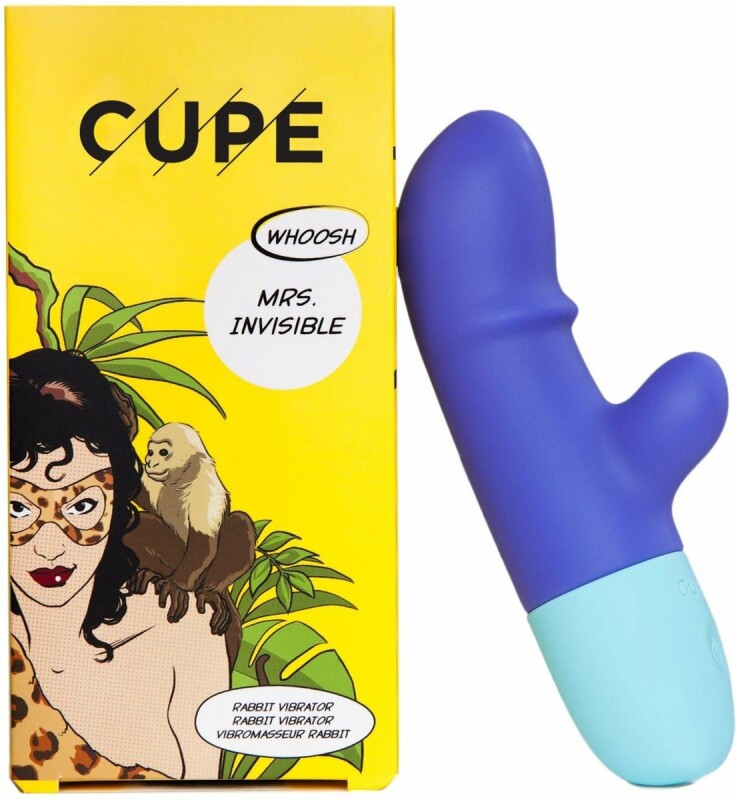 Вібратор-кролик Mrs. Invisible Cupe, силіконовий, фіолетовий, 14.4 х 3.3 см