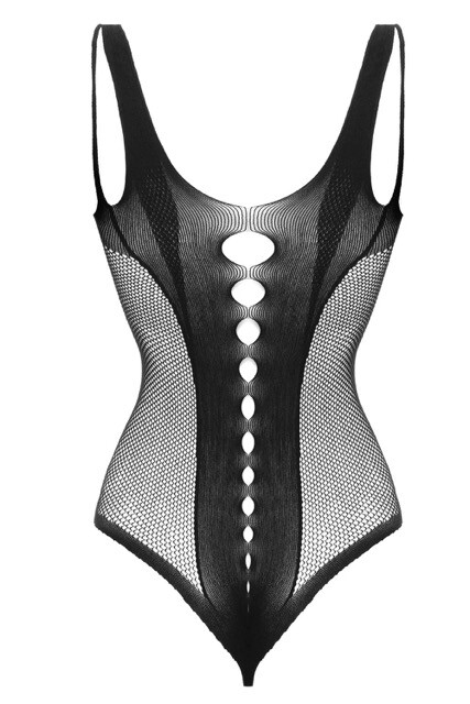 Боді з інтимним вирізом Besired Lean, з сіточкою, чорний, One Size - Изображение 4