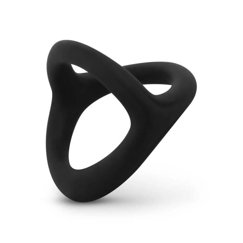 Кільце ерекційне з петлею на мошонку Easytoys чорне, 5.2 х 4 см
