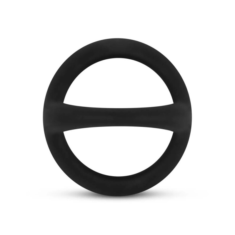 Кільце ерекційне з петлею на мошонку Easytoys чорне, 5.2 х 4 см - Зображення 3