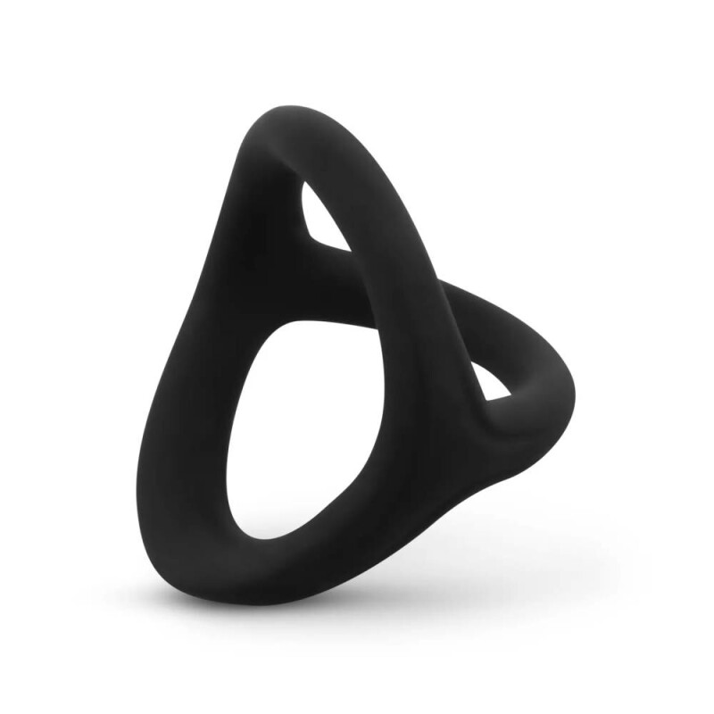 Кільце ерекційне з петлею на мошонку Easytoys чорне, 5.2 х 4 см - Зображення 4