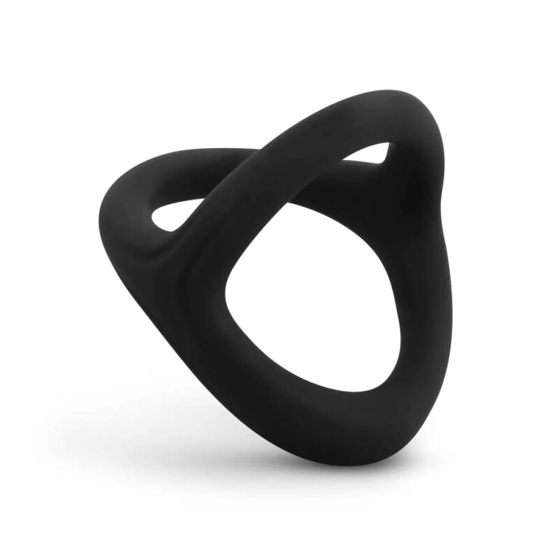 Кільце ерекційне з петлею на мошонку Easytoys чорне, 5.2 х 4 см - Зображення 5