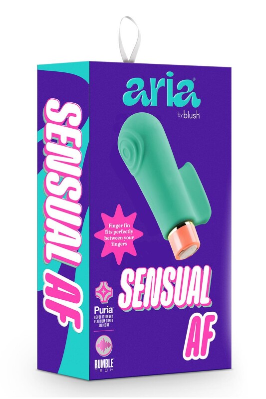 Вібратор на палець Aria Blush, силіконовий, блакитний - Зображення 1