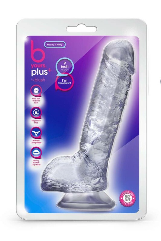 Фалоімітатор реалістичний, на присосці Blush B Yours прозорий, 22.9 х 4.4 см - Изображение 1