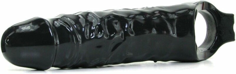 Насадка на член Master Series Mamba Cock Sheath, чорна, 16.5 х 5 см - Зображення 4