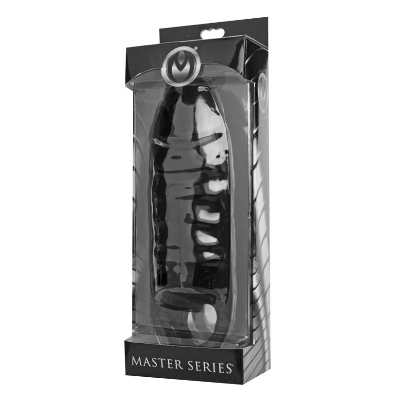 Насадка для пеніс реалістична подовжуюча Mamba XL Master Series, чорна, 23 х 6.5 см - Изображение 1