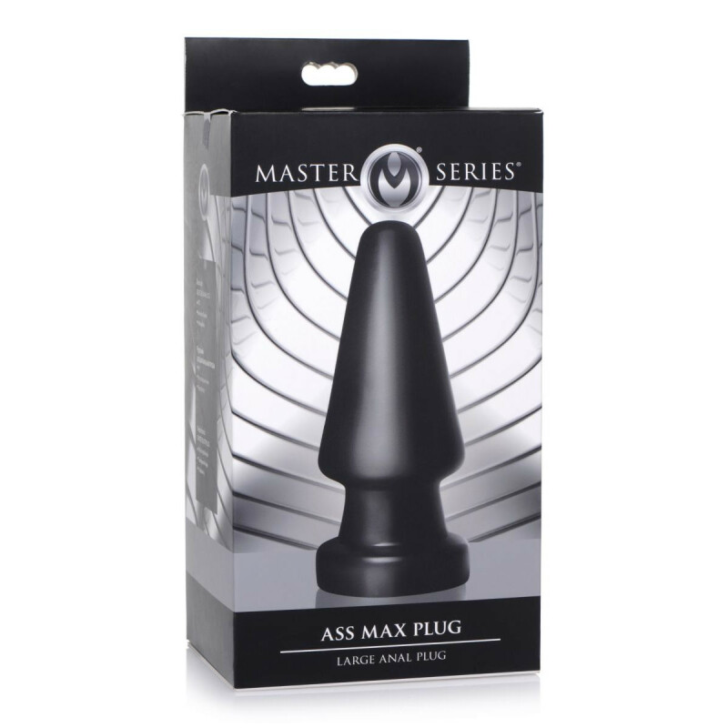 Анальна пробка гігантська Ass Max Master Series, чорна, 17 х 7.5 см - Изображение 1
