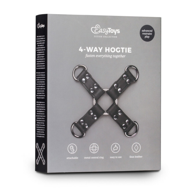 Хрестовина шкіряна чорна Black Leather Hogtie - Изображение 1