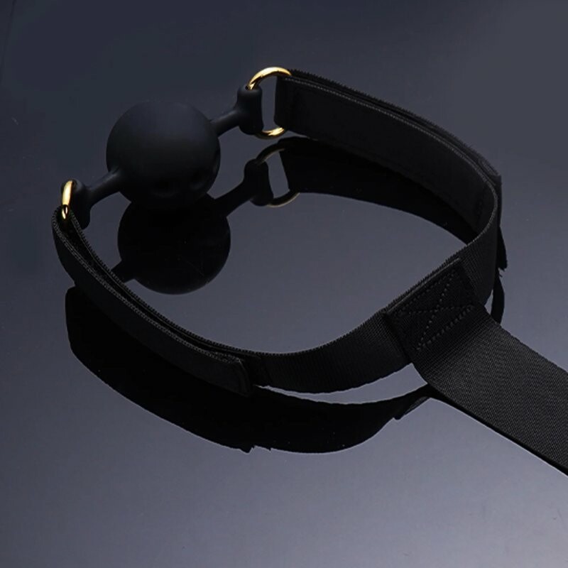 Набір для бондажу Hogtie Bondage Gear With Mouth Gags з 3 кляпами, чорний - Изображение 5