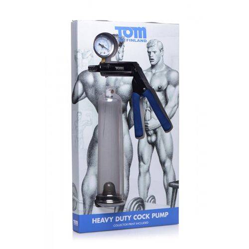 Вакуумна помпа для чоловіків механічна Tom of Finland прозора, 24 х 5.7 см - Зображення 1