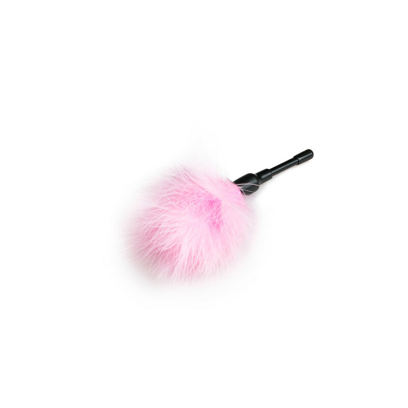 Пушок рожевий на короткій ручці Easytoys Tickler, рожевий, 17 см - Зображення 2