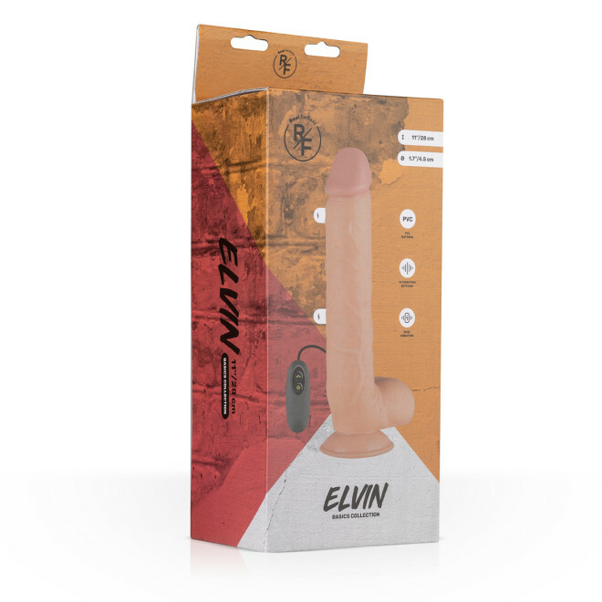 Вібратор реалістичний великий Real Fantasy Elvin з пультом, бежевий, 27.5 х 4.5 см - Зображення 1