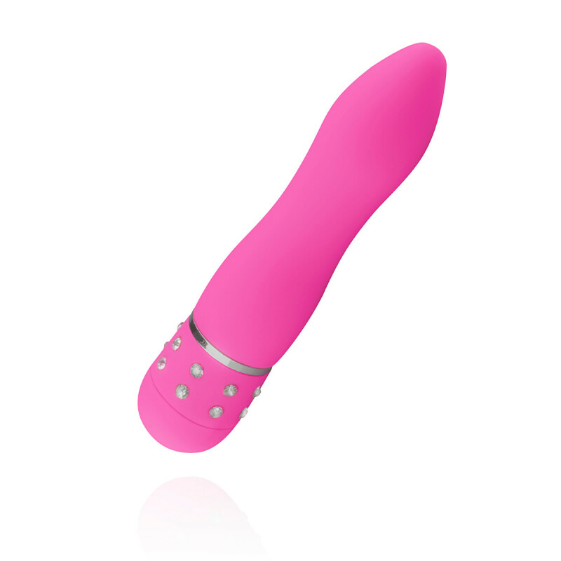 Міні-вібратор зі стразами Easytoys, рожевий, 11.4 х 2.2 см - Изображение 3