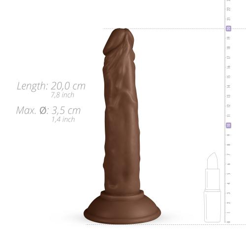 Фалоімітатор реалістичний на присосці Real Fantasy Tyler Realistic Dildo, коричневий, 20 х 3.5 см - Зображення 5
