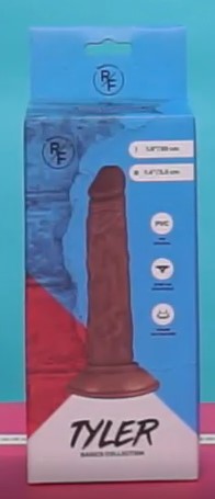 Фалоімітатор реалістичний на присосці Real Fantasy Tyler Realistic Dildo, коричневий, 20 х 3.5 см - Зображення 1