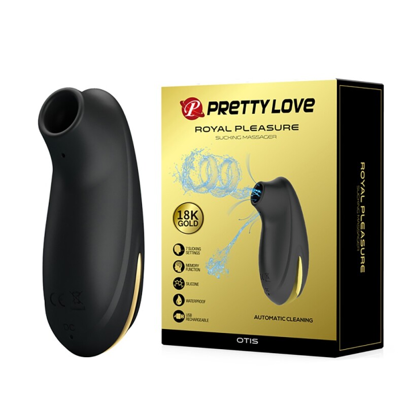 Вакуумний стимулятор Pretty Love Otis, чорний, 13 х 3.8 см