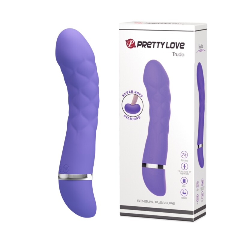 Вібратор для точки G, Pretty Love Truda силіконовий, фіолетовий, 18.8 х 3.5 см