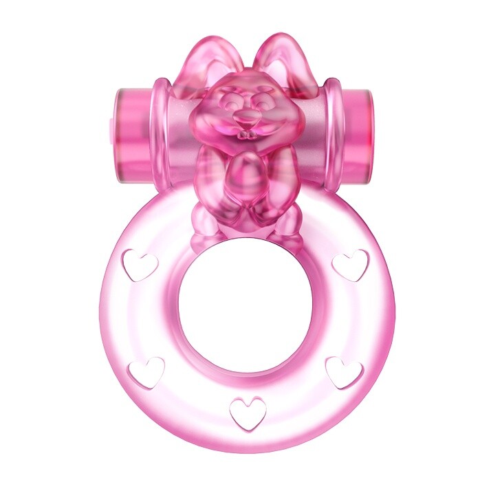 Ерекційне віброкільце Baile Bunny рожеве, 5 х 3.5 см - Изображение 1