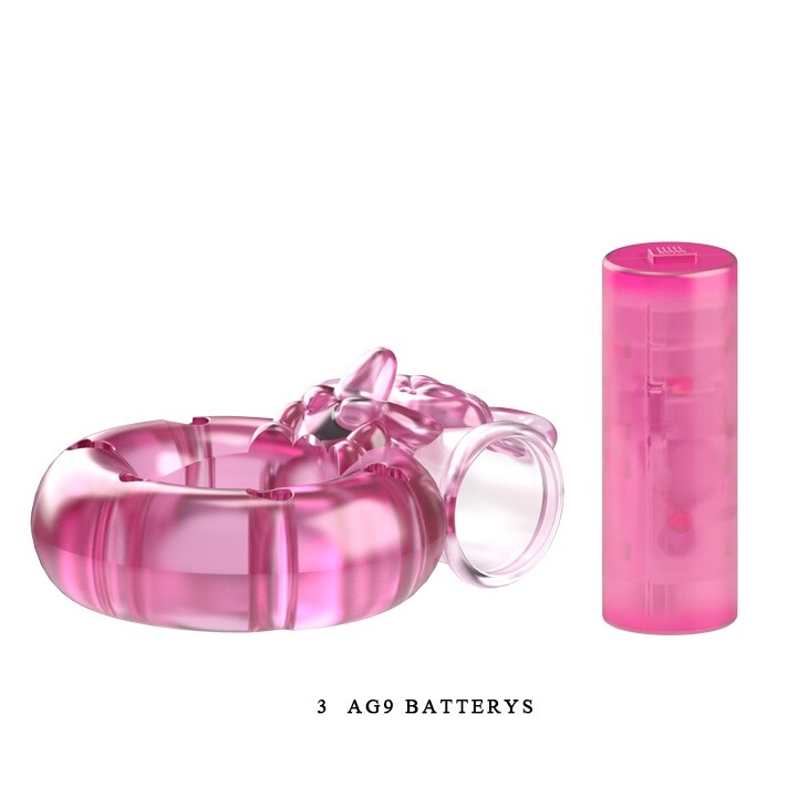Ерекційне віброкільце Baile Bunny рожеве, 5 х 3.5 см - Изображение 6