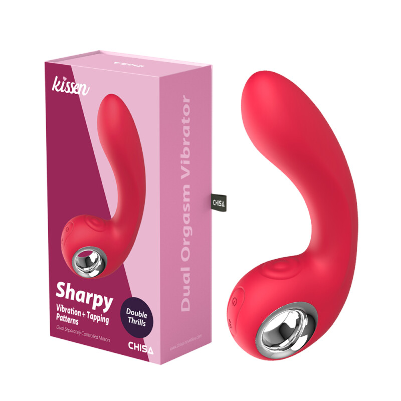 Вібратор для точки G з функцією поштовхів для клітора Sharpy Chisa Kissen, силіконовий, рожевий, 17.8 х 4 см