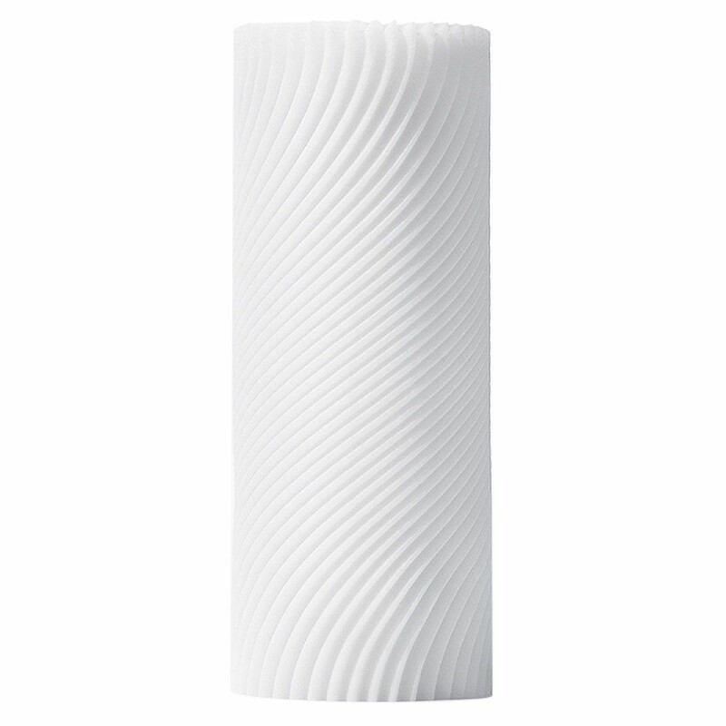 Мастурбатор хай-тек рельєфний Zen 3D Tenga, білий, 15 х 7 см
