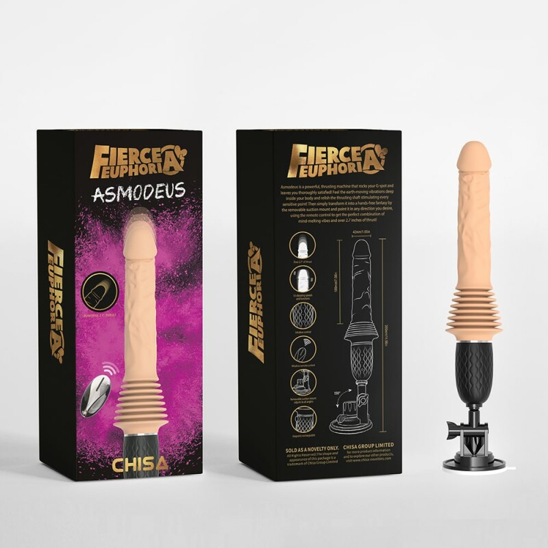 Реалістичний вібратор з фрикціями Asmodeus Chisa з пультом, 30 см х 4.2 см - Зображення 1