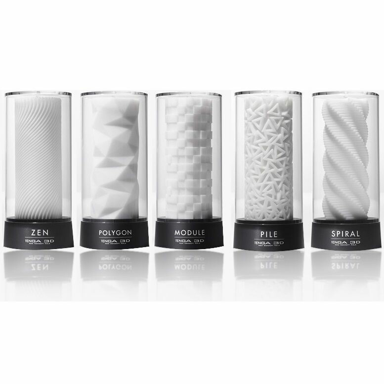 Мастурбатор хай-тек рельєфний Zen 3D Tenga, білий, 15 х 7 см - Изображение 6